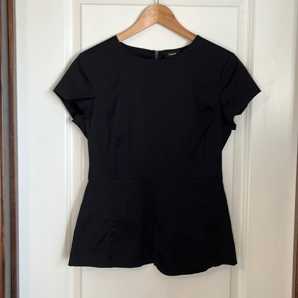 Theory Black Peplum blouse